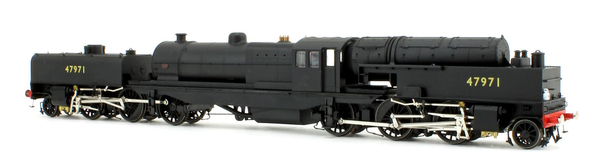 Pre-Owned Beyer Garratt 2-6-0 0-6-2 47971 in BR black with no emblem and revolving coal bunker design