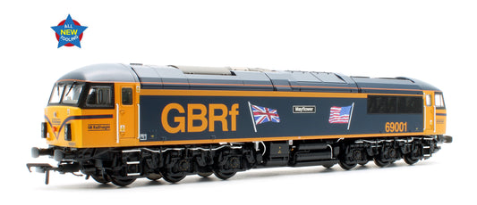 Class 69 69001 'Mayflower' GBRf (UK & US Flags) Diesel Locomotive