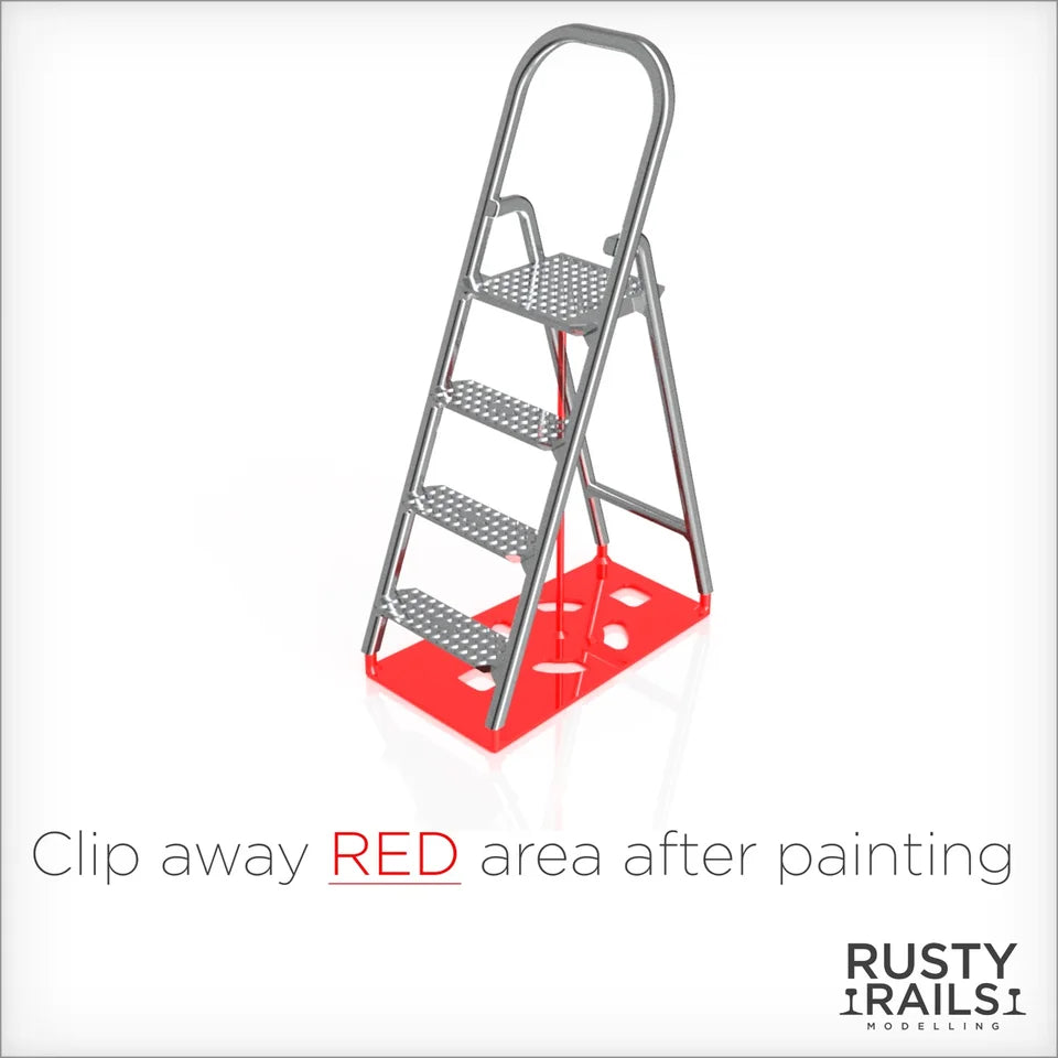 OO Gauge Stepladders (Pack of 4) - Unpainted