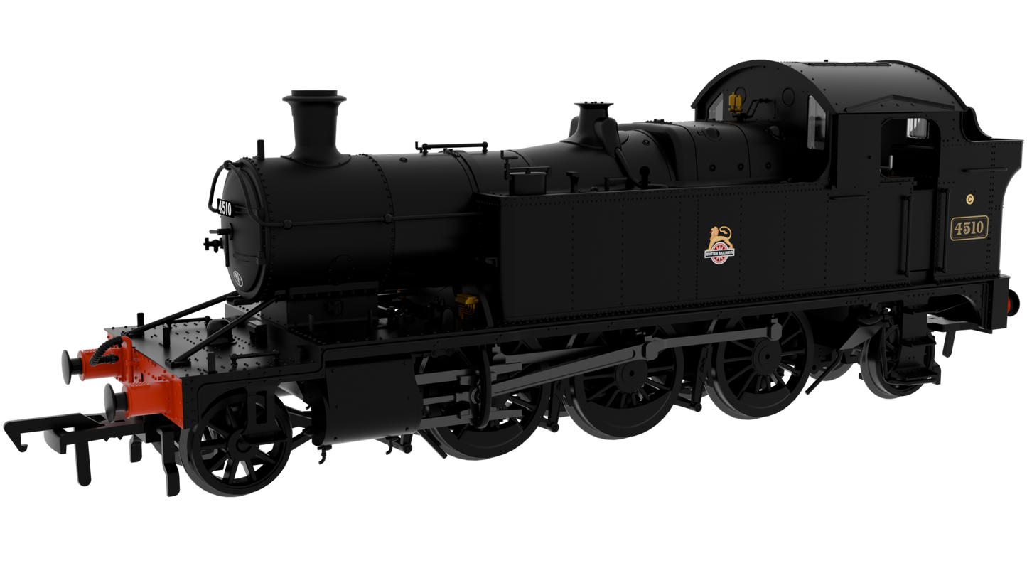951107 GWR 45xx No.4510 BR Early Crest Plain Black (Small Crest) Steam Locomotive