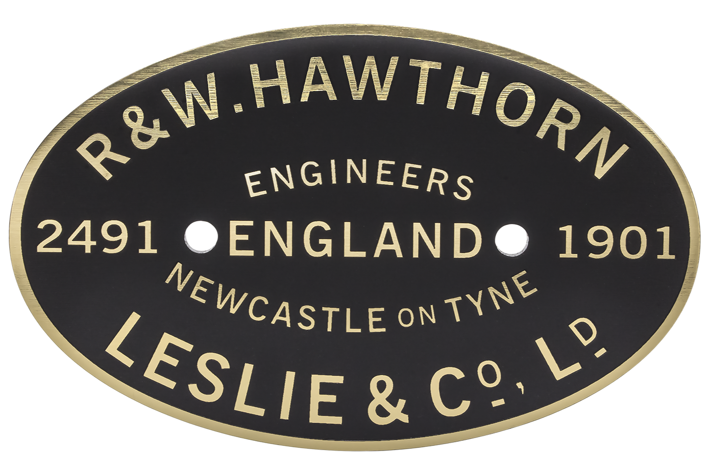 Hawthorn Leslie Worksplate Full Size Replica – 2491 Henry