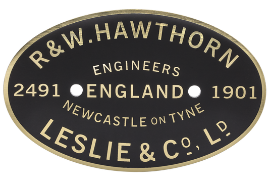 Hawthorn Leslie Worksplate Full Size Replica – 2491 Henry