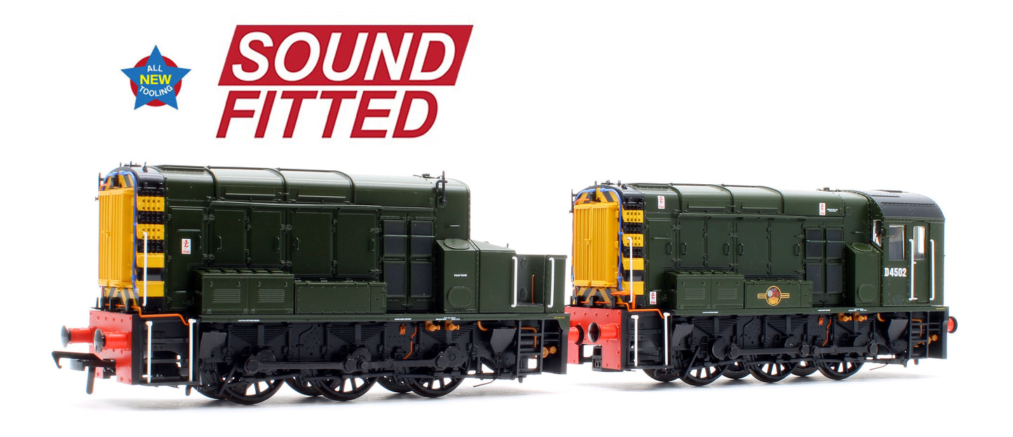 Class 13 D4502 BR Green (Wasp Stripes) Diesel Locomotive - DCC Sound