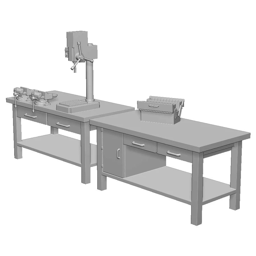 27112-043 O Gauge Workshop Details - Workbench Pack 1