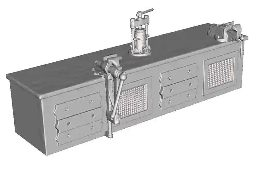 OO Gauge Loco & Diesel Depot - Fitter's Bench Loco Shed Details