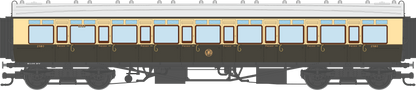 4P-021-301 GWR Corridor Toplight 1935 Chocolate & Cream Roundel All Third 2580