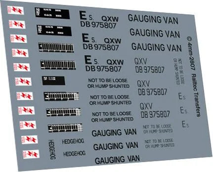 RT-4-2807 Railtec 4-2807 DB975807 "Hedgehog" QXV/QXW structure gauging van