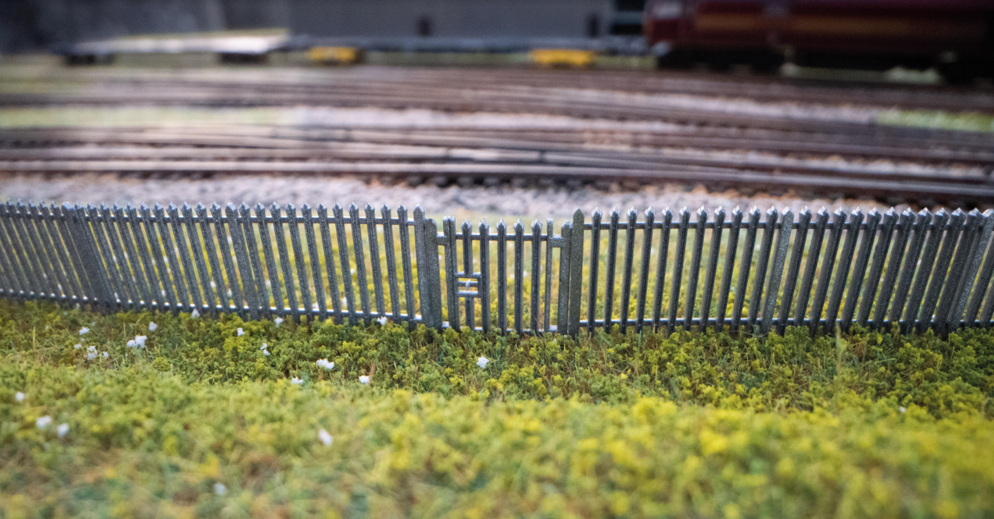 Modern Palisade Fencing with Gates