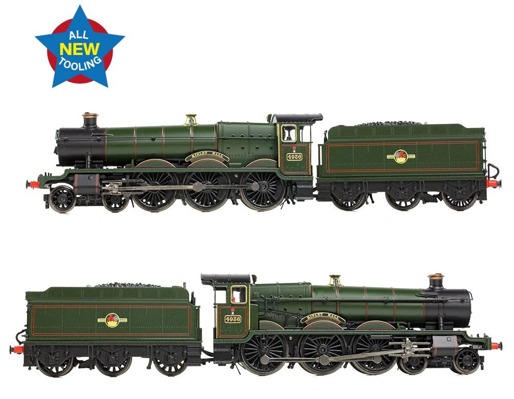GWR 49XX 'Hall' 4936 'Kinlet Hall' BR Lined Green (Late Crest) Steam Locomotive