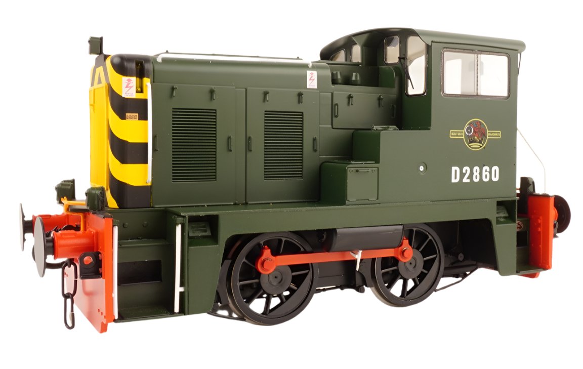 Class 02 BR Green D2860 (Wasp Stripes) Diesel Locomotive