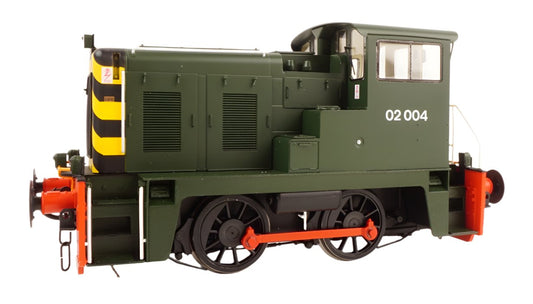 Class 02 BR Green 02004 (Wasp Stripes, no BR logo) Diesel Locomotive - Weathered