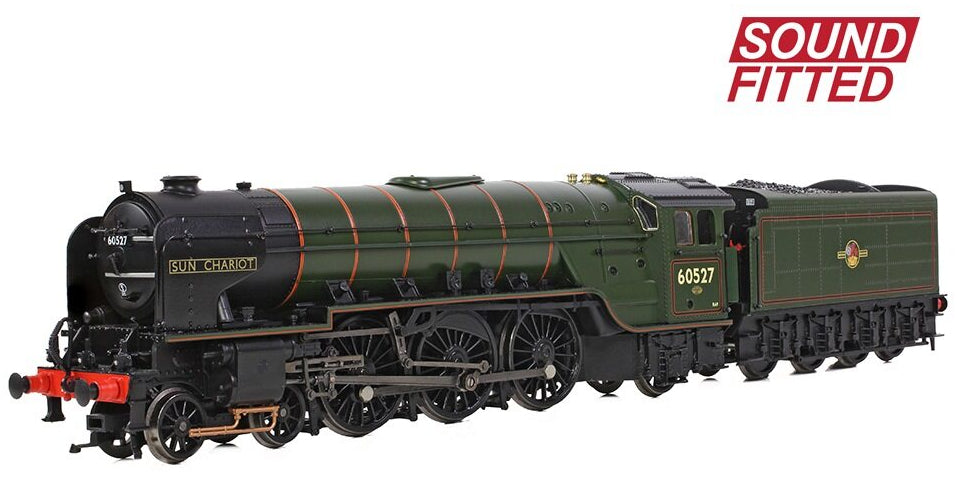 31-528BSF LNER Peppercorn A2 60527 'Sun Chariot' BR Lined Green (Late Crest) Steam Locomotive - DCC Sound
