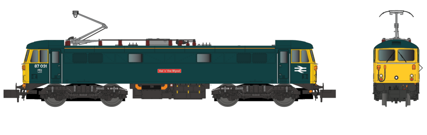 Class 87 Hal'o'the Wynd 87031 BR Blue Electric Locomotive - DCC Fitted