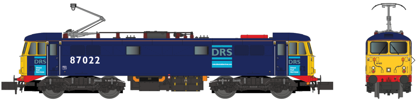 Class 87 87022 DRS Electric Locomotive - DCC Fitted