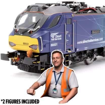 80909-076C Twin Pack 1:76 Scale Exclusive Class 88 Hi-Vis Seated Drivers - Full Colour 3D Print