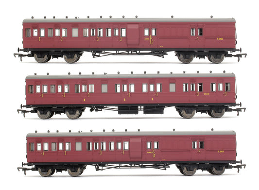 Pre-Owned LSWR Cross Country 3-Coach Pack BR Crimson No. 130