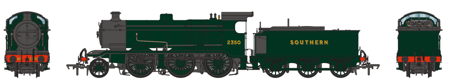 LB&SCR K Class 2-6-0 Southern Bulleid Malachite Green No.2350 Steam Locomotive