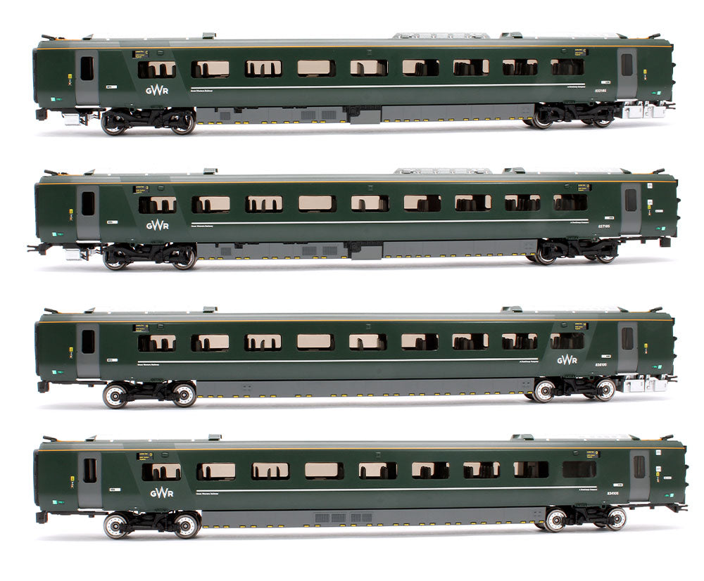 Hornby R40351 Class 802/1 GWR Coach 4 Pack 837101, 836101, – Rails