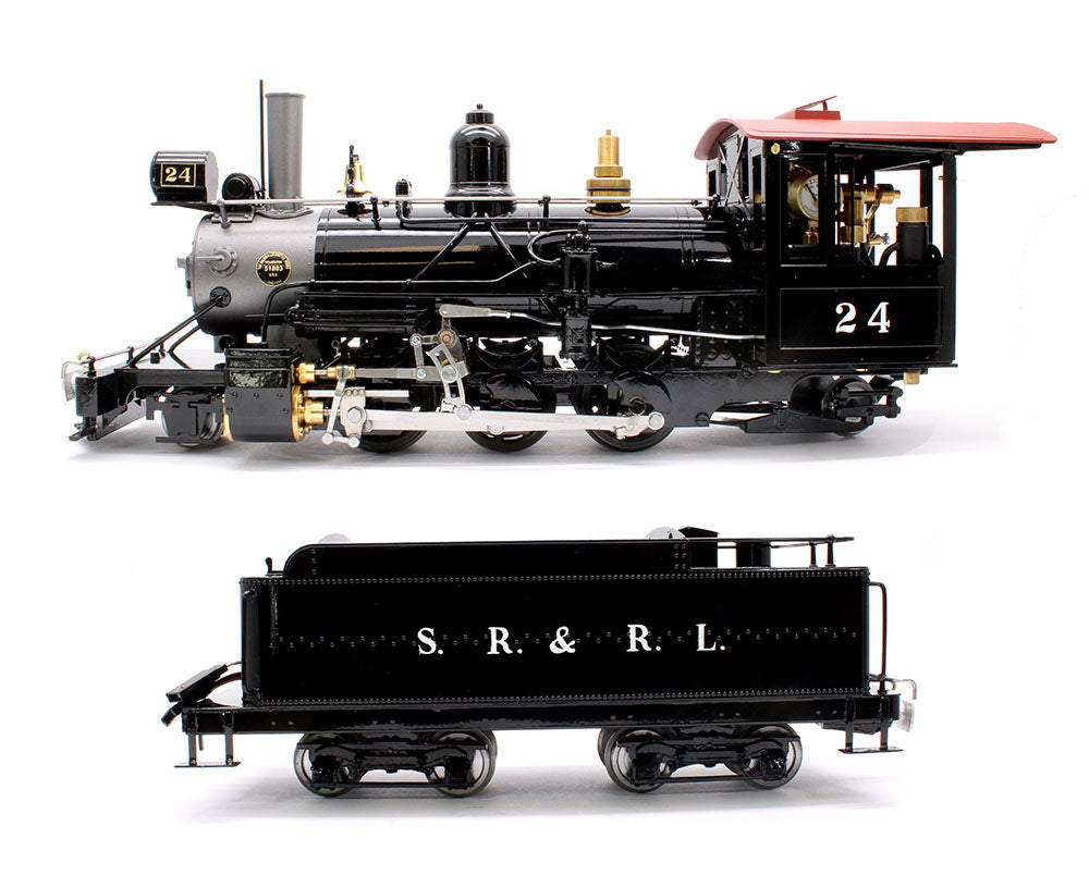 2-6-2 S.R. & R.L 'Sandy River & Rangely Lakes' No.24 Black (Radio Control, Insulated Wheels) Steam Locomotive