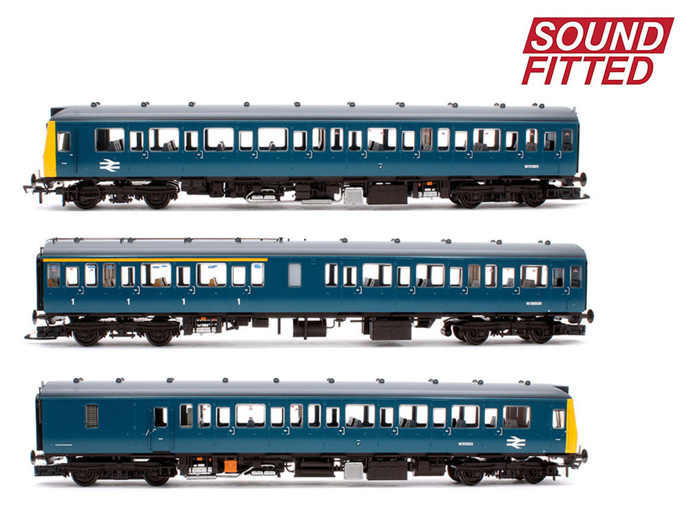 Class 117 3-Car DMU L412 BR Blue - DCC Sound