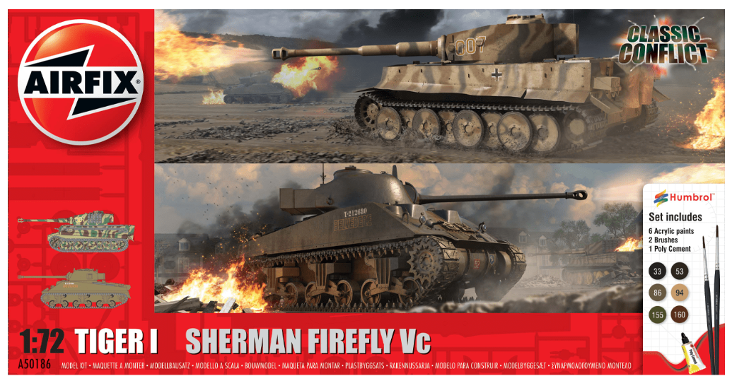 Classic Conflict Tiger 1 vs Sherman Firefly Model Kit