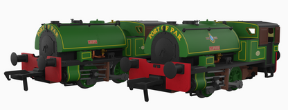 Port of Par Bagnalls Twin Pack - Lined Light Green (As Preserved) Steam Locomotive