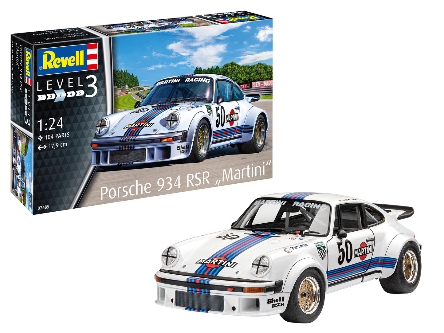 Porsche 934 RSR Martini (1:24 Scale) Model Kit