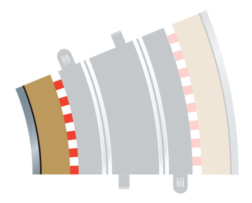 Radius 3 Curve Inner Borders 22.5° x 4