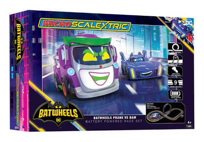 Micro Scalextric Batwheels Bam vs Joker Battery Powered Race Set