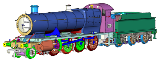 Class 28xx / 2884 2831 Lined Great Western Green 2-8-0 Steam Locomotive