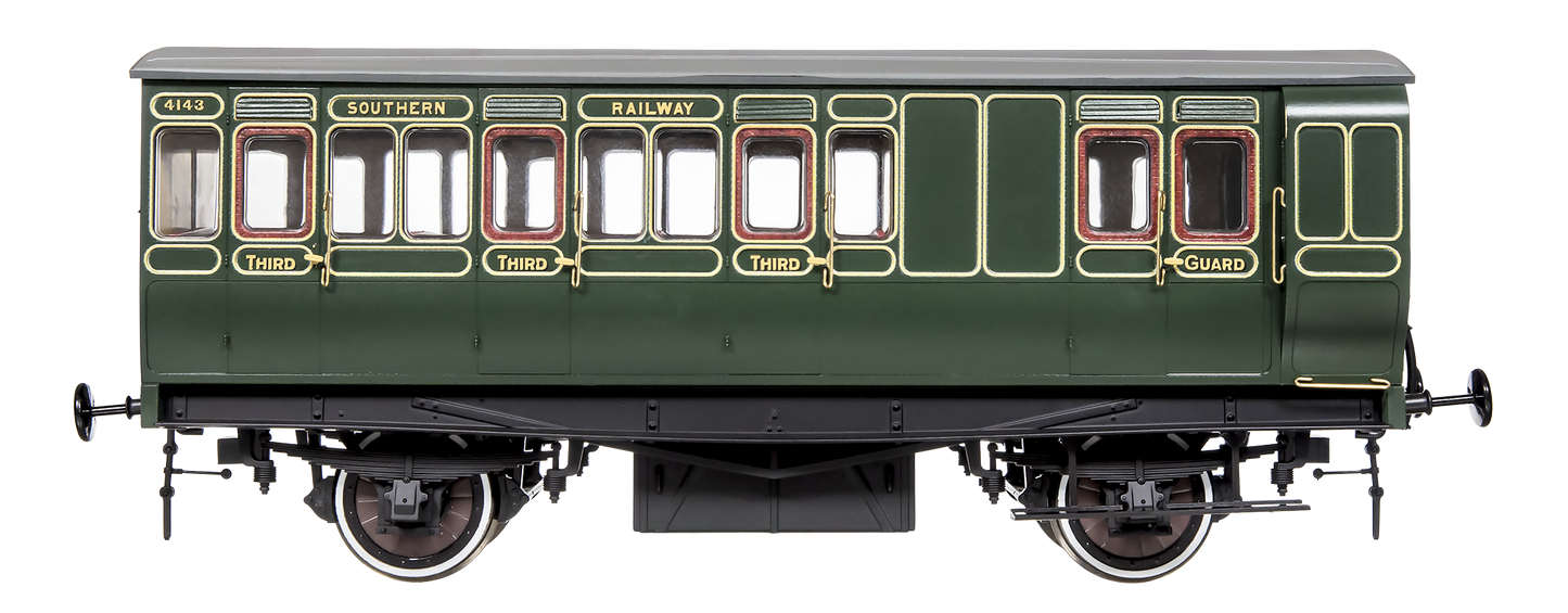 Stroudley 4 Wheel Electrically Lit Brake 3rd Southern Lined Green 4143