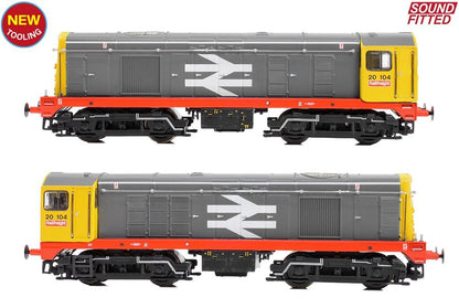 371-039ASF Class 20/0 Disc Headcode 20104 BR Railfreight (Red Stripe) Diesel Locomotive - DCC Sound