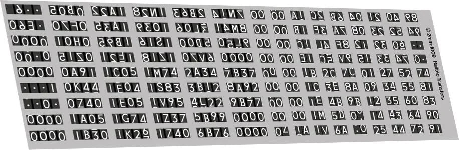 RT-2-1009 BR loco headcodes pack B Railtec Transfer