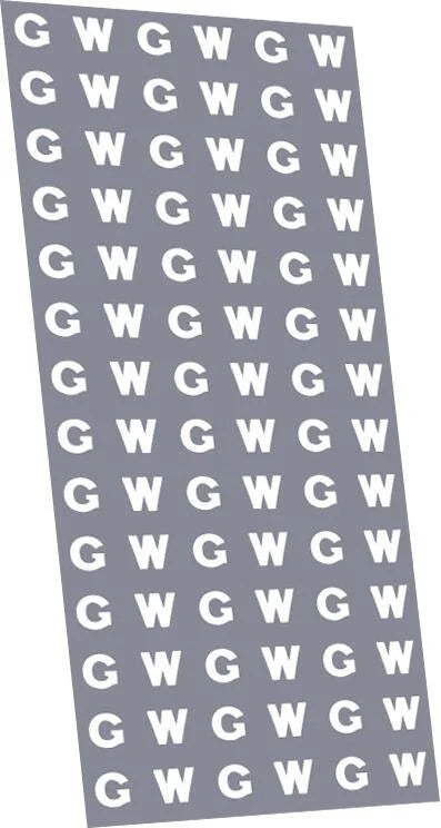 RT-2-4223 RAILTEC 2-4223 GWR 16" GW brandings for freight vehicles (1921-1937)