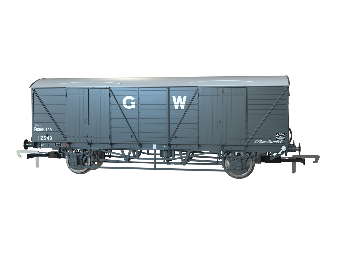 C3066 GWR Blue/Grey White Roof 'Fishguard' Pres. Mink G Van 112843