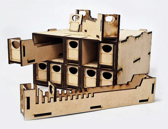 TT:120/OO9 Loco Storage Box - 10 Drawers