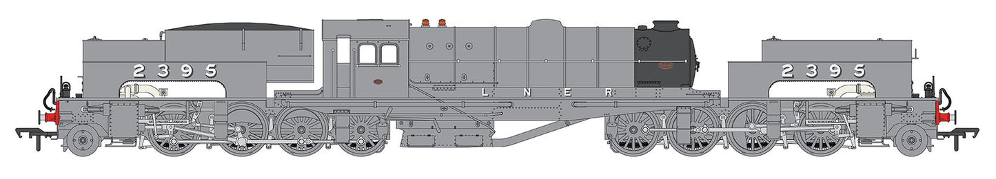 LNER Class U1 2-8-0 0-8-2T Beyer Garratt LNER Stockton & Darlington Centenary Cavalcade Grey No.2395 Steam Locomotive