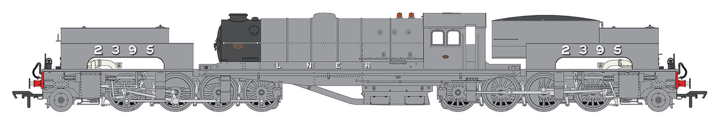 LNER Class U1 2-8-0 0-8-2T Beyer Garratt LNER Stockton & Darlington Centenary Cavalcade Grey No.2395 Steam Locomotive - DCC Sound