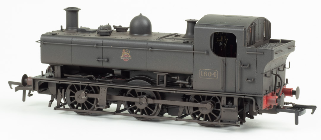 Rapido Class 16XX BR Black Early Emblem No.1604 Steam Locomotive - Weathered