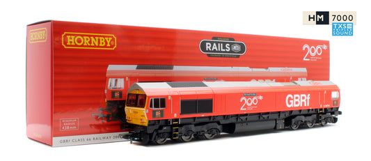 R30550TXS RailRoad Plus GBRf Class 66 Railway 200 'Michael Portillo' 66719 Diesel Locomotive - DCC Sound