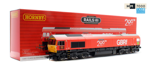 R30549TXS RailRoad Plus GBRf Class 66 Railway 200 'Karen Harrison' 66710 Diesel Locomotive - DCC Sound
