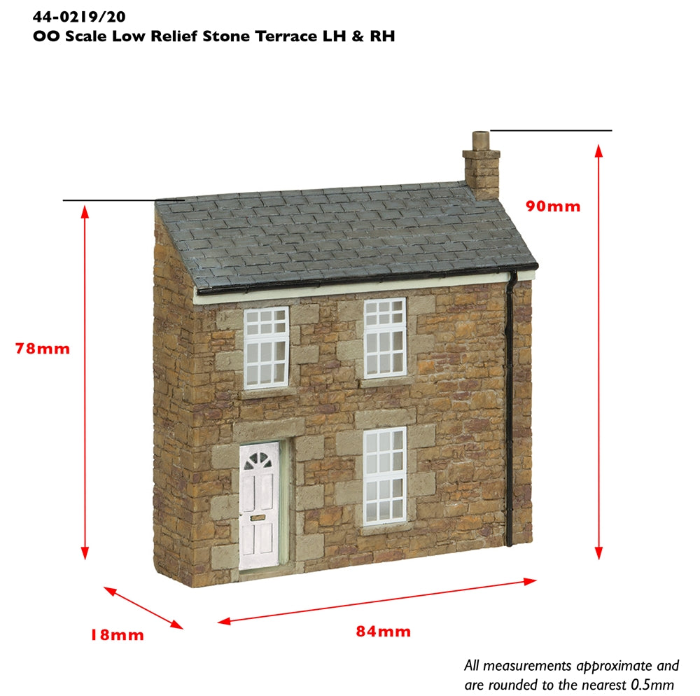 Low Relief Stone Terrace Left Hand Door White