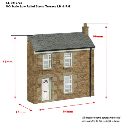 Low Relief Stone Terrace Left Hand Door White