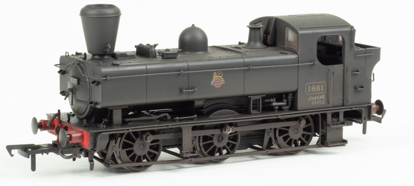 Rapido Class 16XX BR Black Early Emblem w/Busby Chimney No.1661 Steam Locomotive - Weathered