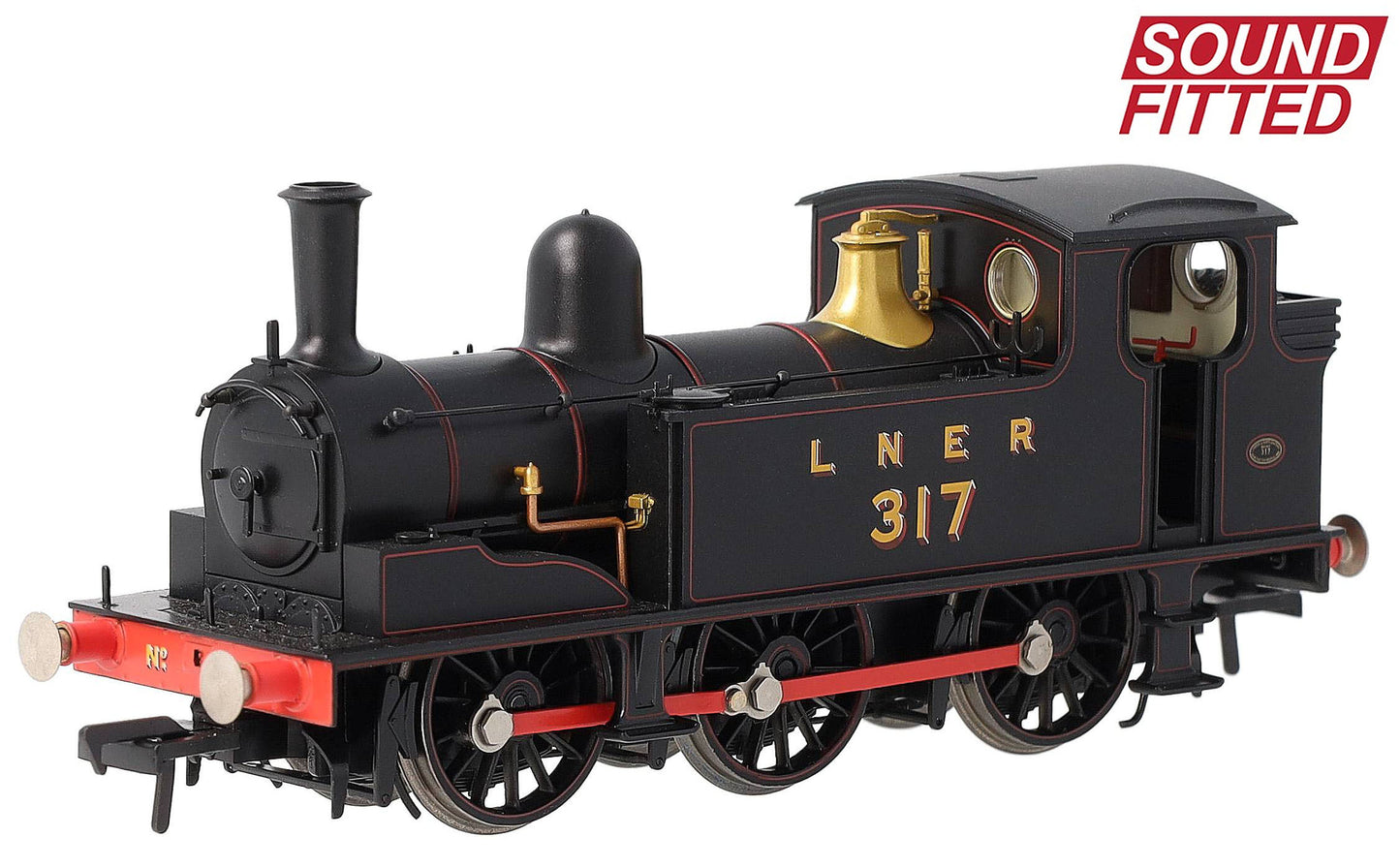 31-066SF NER E (J71) 317 LNER Lined Black Steam Tank Locomotive - DCC Sound