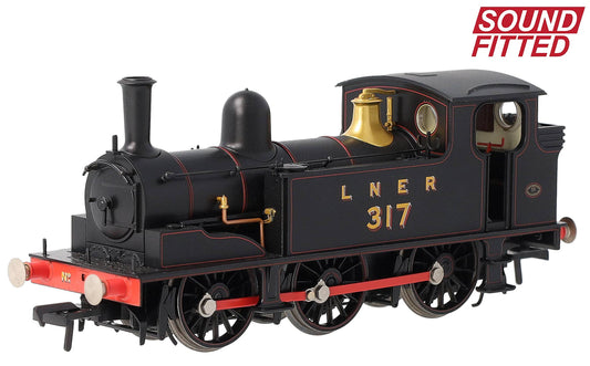 31-066SF NER E (J71) 317 LNER Lined Black Steam Tank Locomotive - DCC Sound