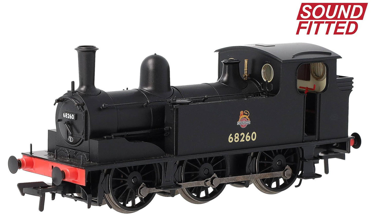 31-069SF NER E (J71) 68260 BR Black (Early Emblem) Steam Tank Locomotive - DCC Sound
