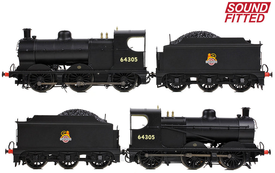GCR 9J (J11) 64305 BR Black (Early Emblem) Steam Locomotive - DCC Sound