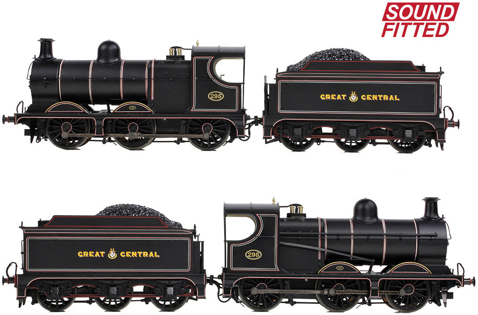 GCR 9J 295 GCR Lined Black Steam Locomotive - DCC Sound