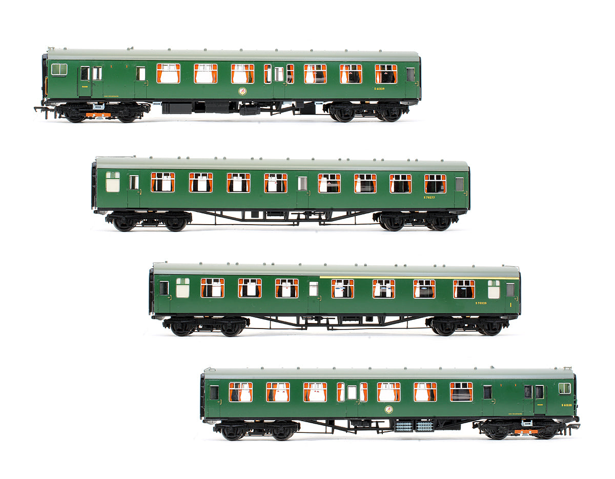 Pre-Owned 4CEP EMU 7128 Late SR Multiple Unit Green With Yellow Warning Panels